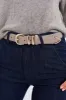 Taupe Croc-Embossed Western Belt sold by Tuckernuck