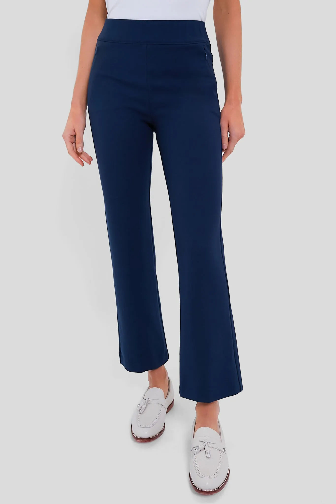 Navy 28 Inch Compression September Pant sold by Tuckernuck