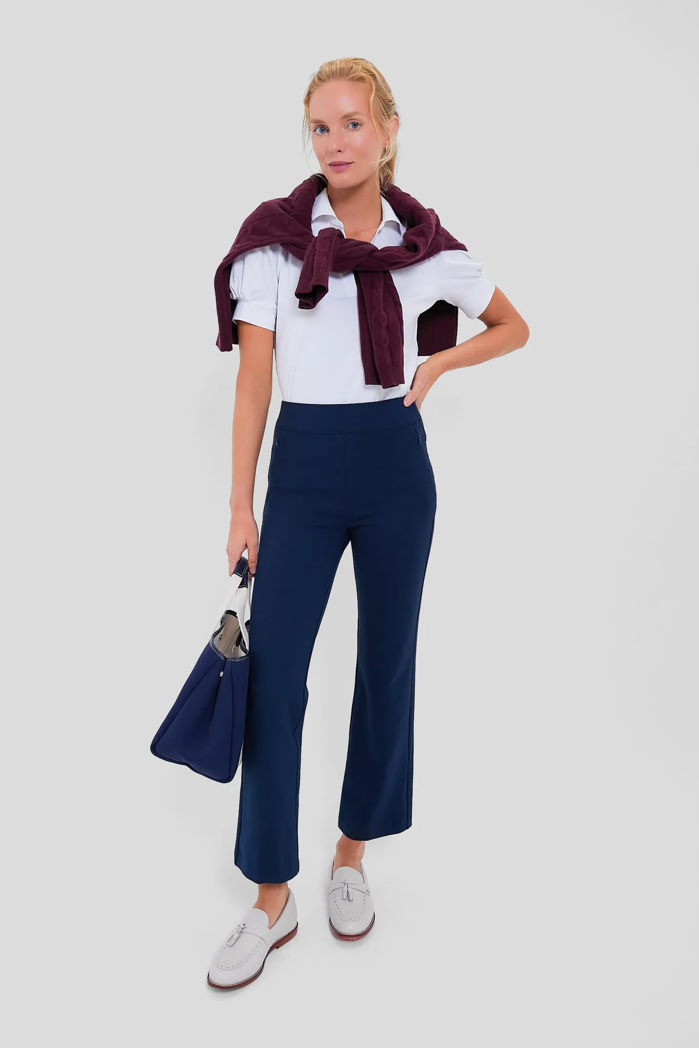 Navy 28 Inch Compression September Pant sold by Tuckernuck product image thumbnail 2