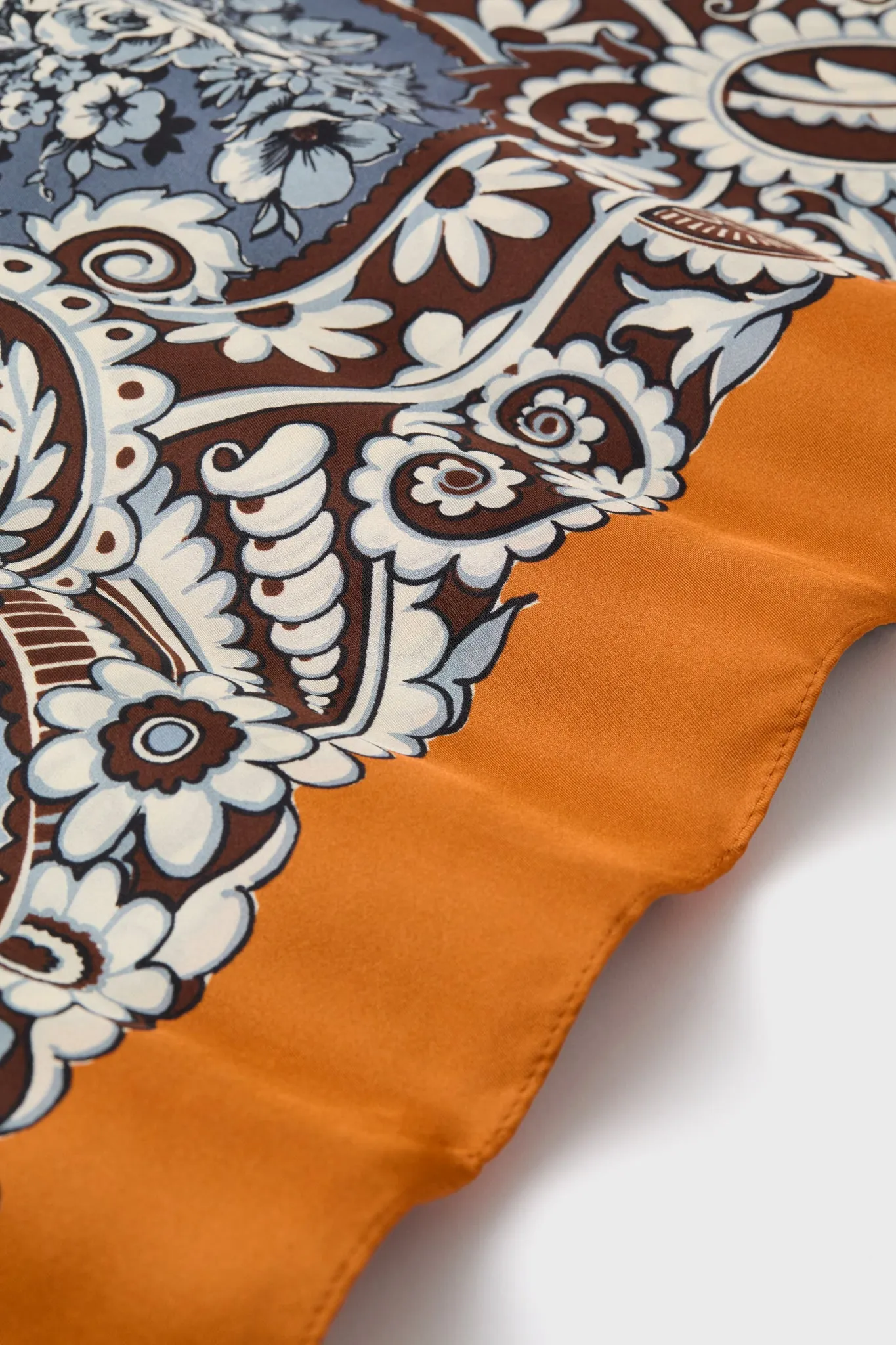 Orange Filigree Medium Silk Scarf sold by Tuckernuck product image thumbnail 4