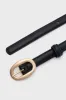 Black Oval Buckle Skinny Belt sold by Tuckernuck