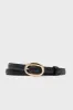 Black Oval Buckle Skinny Belt sold by Tuckernuck