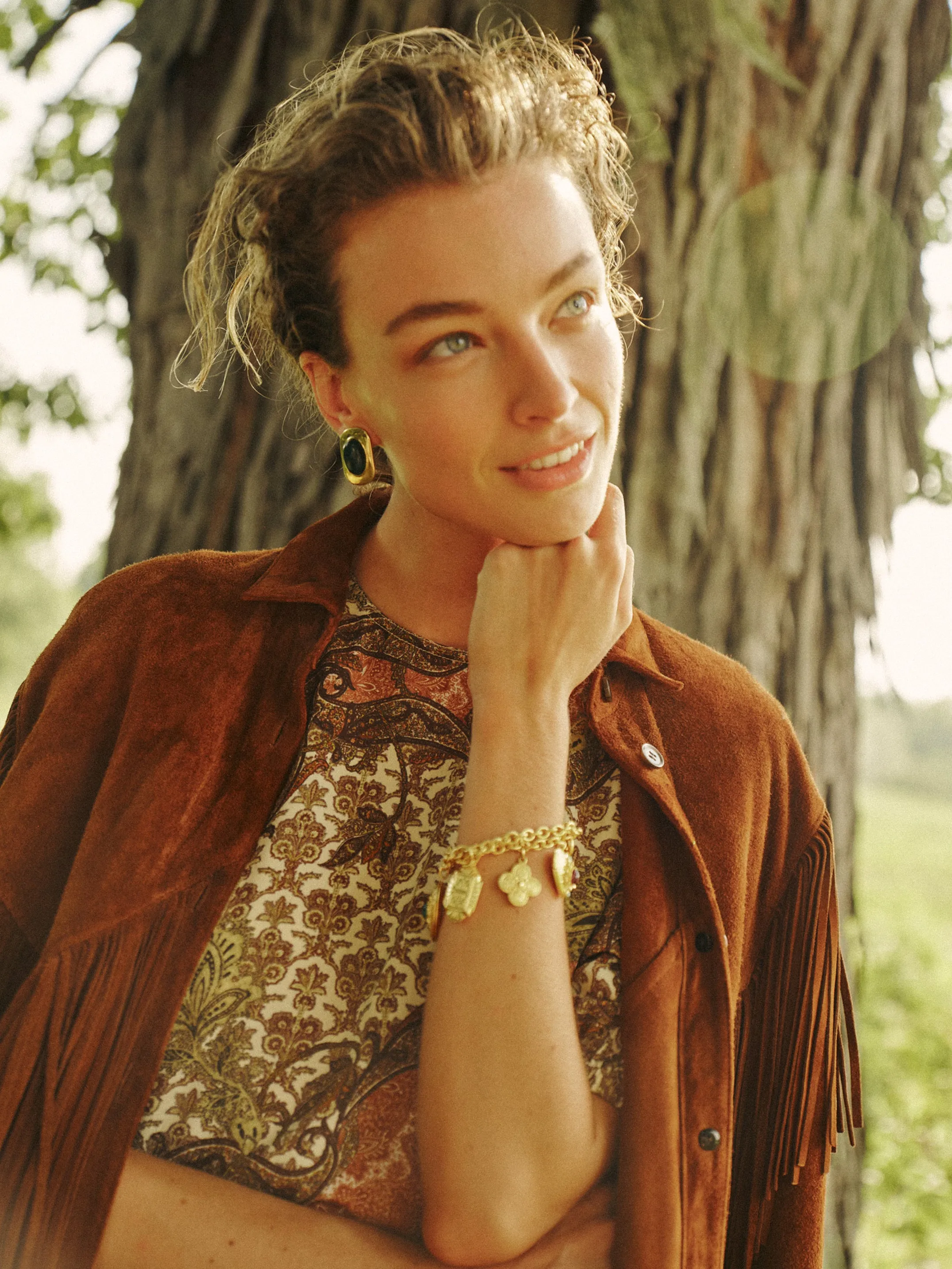 Green Ashley Earrings sold by Tuckernuck product image thumbnail 3