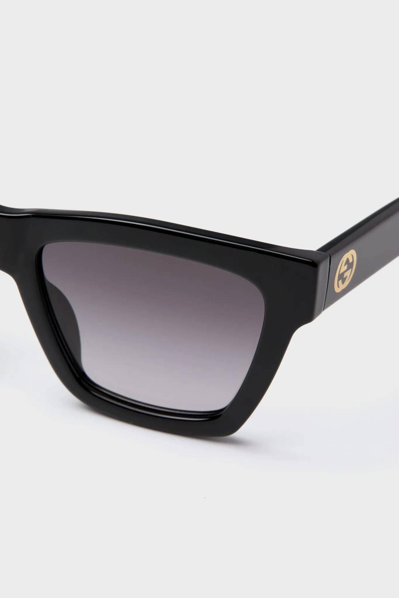 Black Gradient Lens Square Frame Sunglasses sold by Tuckernuck product image thumbnail 4