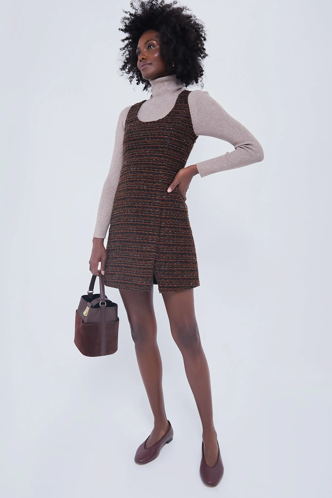 Black Multi Shimmer Tweed Mae Mini Dress sold by Tuckernuck product image thumbnail 2