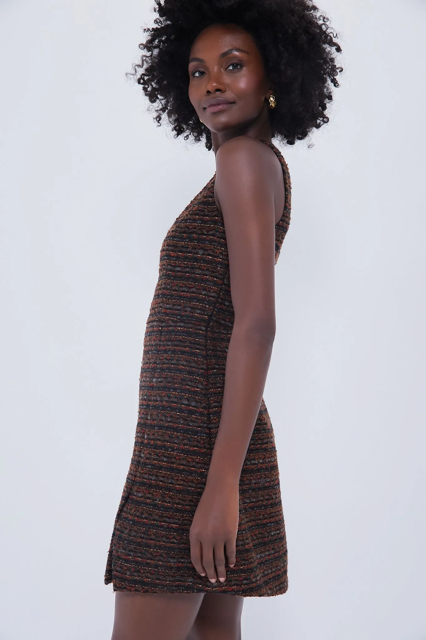 Black Multi Shimmer Tweed Mae Mini Dress sold by Tuckernuck product image thumbnail 3