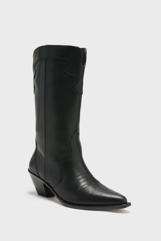 Black Leather Wilson Western Boots sold by Tuckernuck