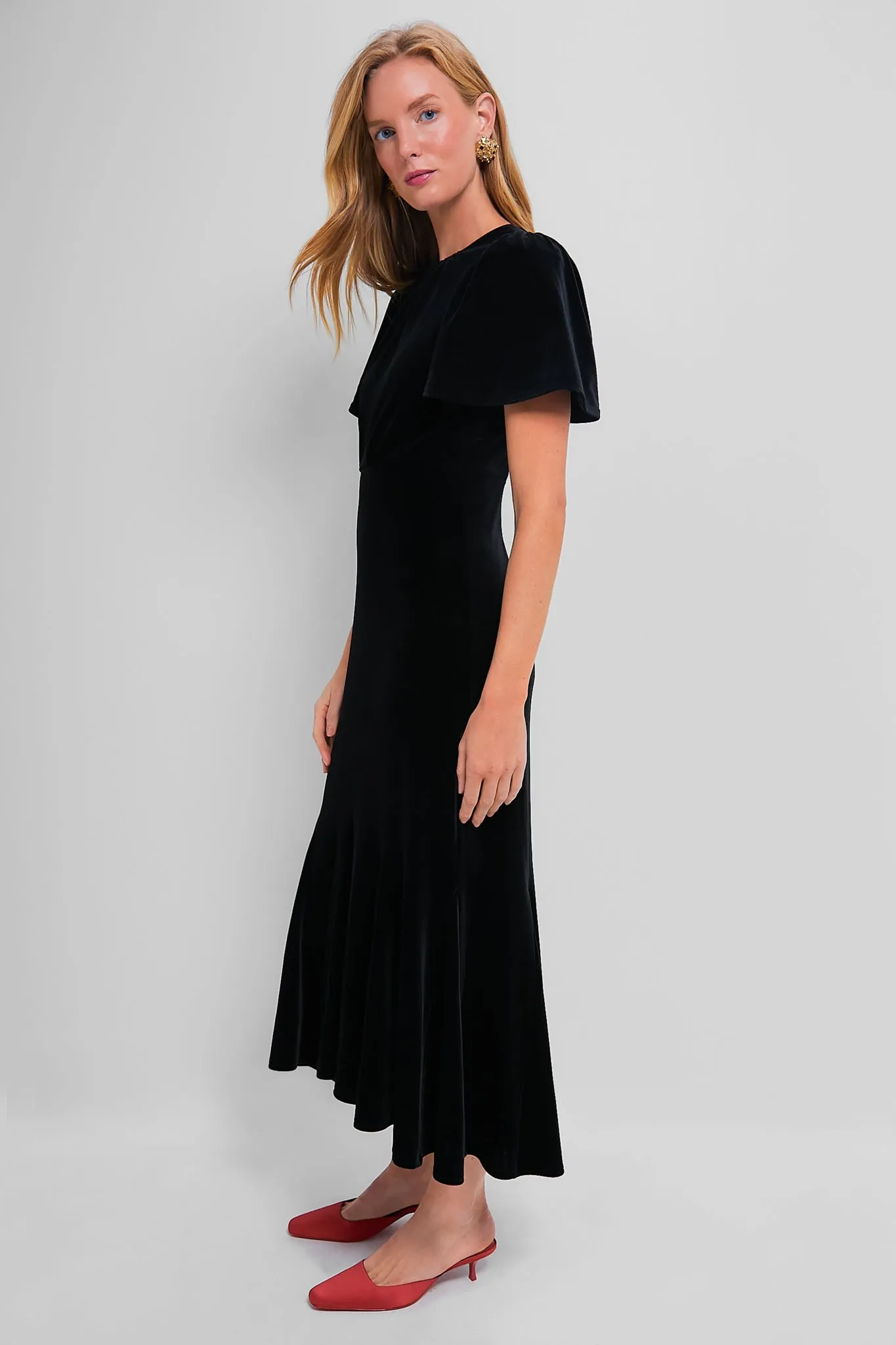 Black Velvet Nicolette Dress sold by Tuckernuck product image thumbnail 3