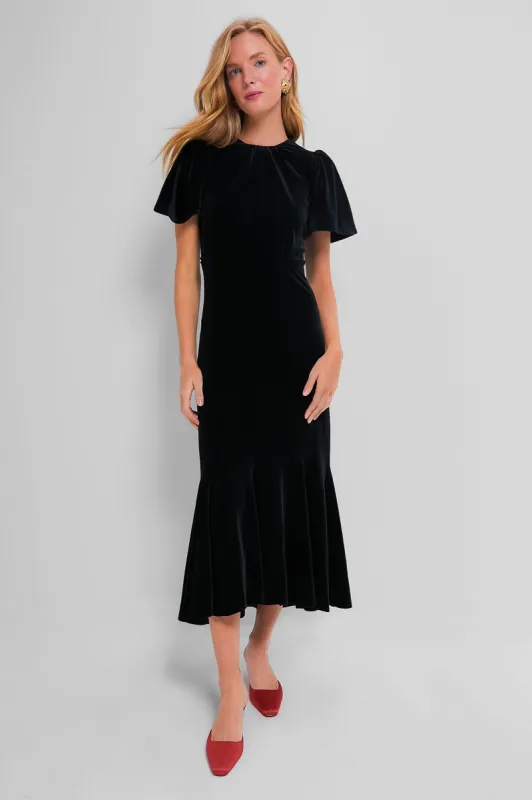 Black Velvet Nicolette Dress sold by Tuckernuck