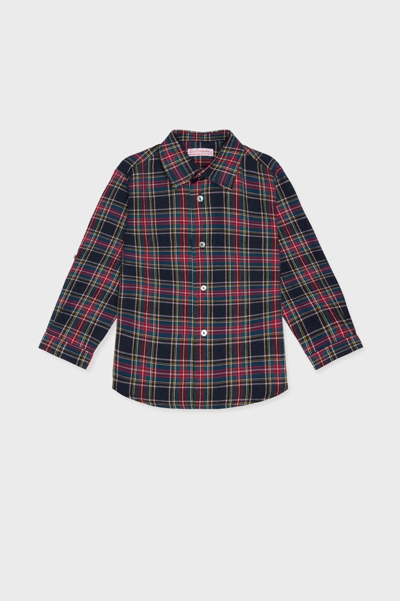 Navy Tartan Nico Long Sleeve Shirt sold by Tuckernuck