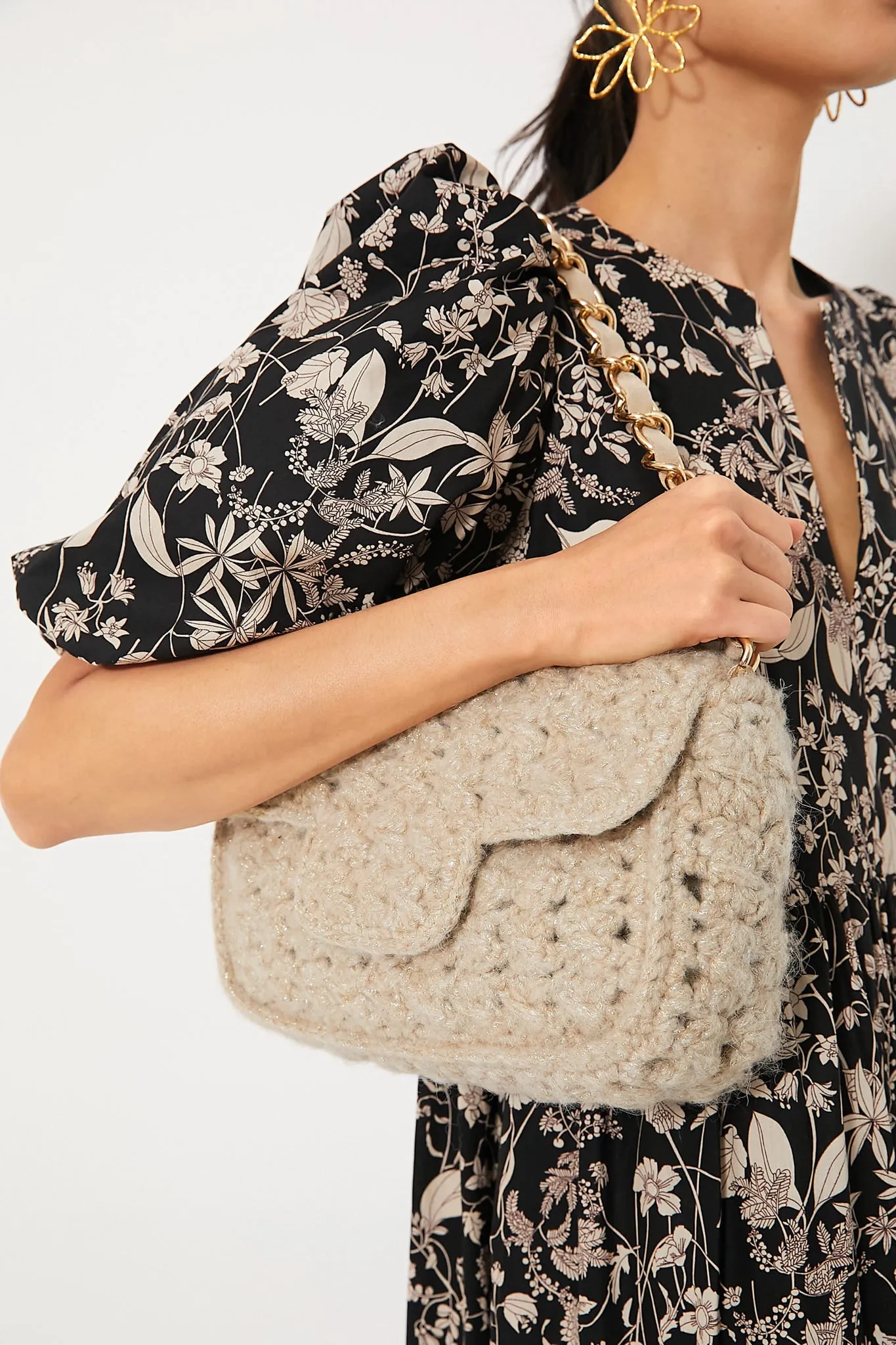 Tan Knit Woven Shoulder Bag sold by Tuckernuck product image thumbnail 5