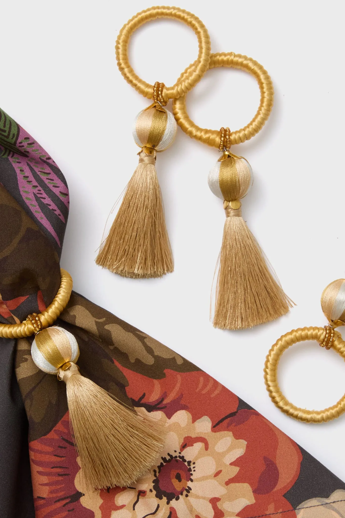 Gold Tassel Napkin Rings (Set of 4) sold by Tuckernuck product image thumbnail 3