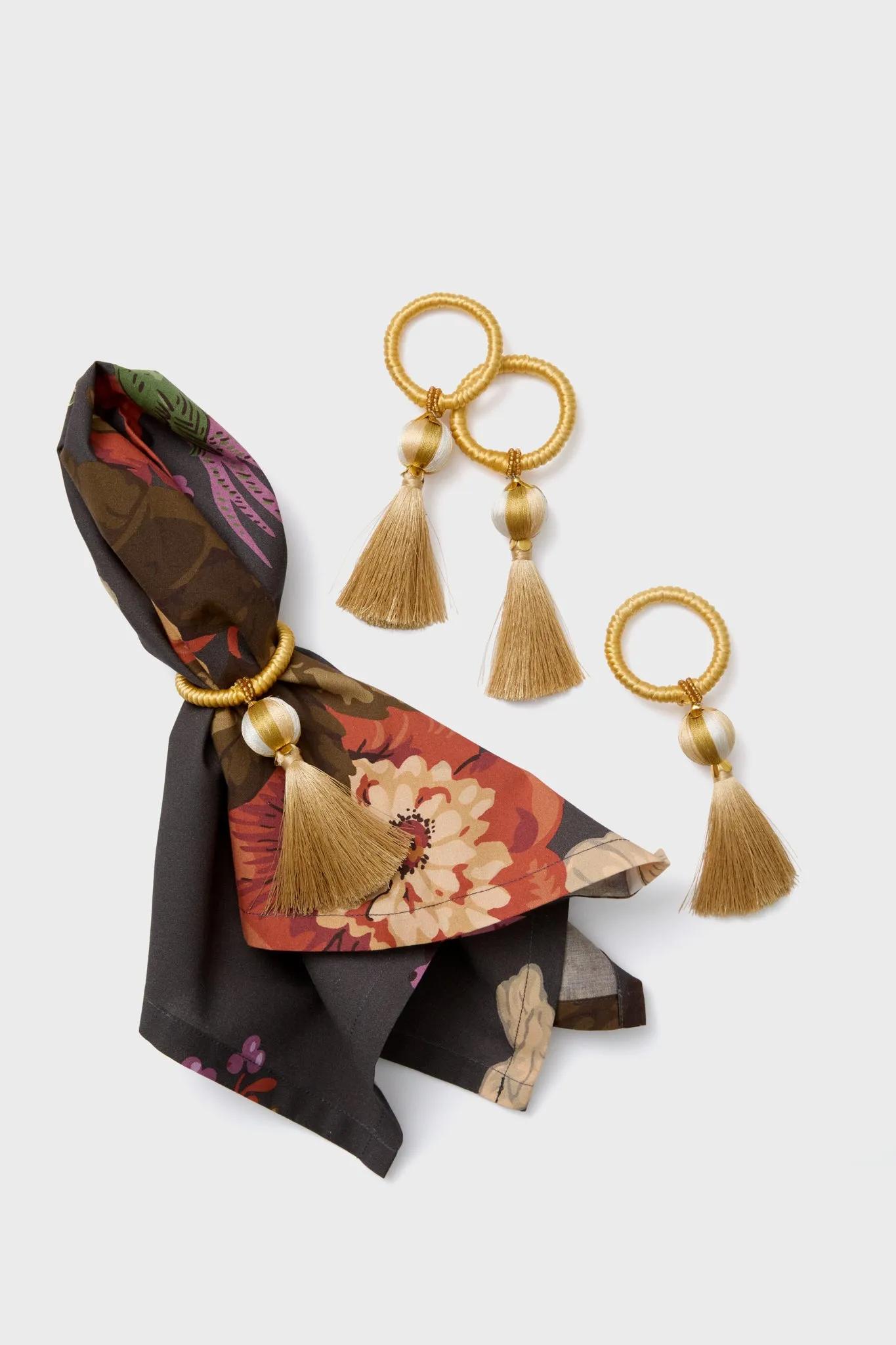 Gold Tassel Napkin Rings (Set of 4) sold by Tuckernuck product image thumbnail 2