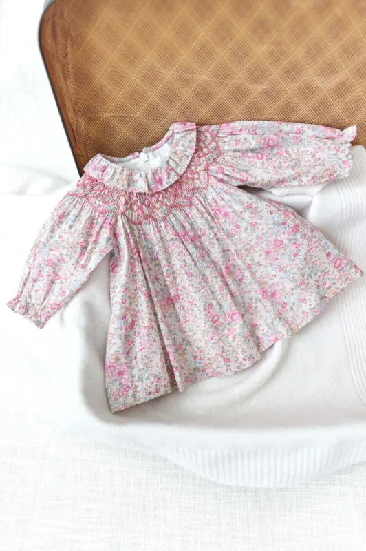 Pink Floral Smocked Dress sold by Tuckernuck