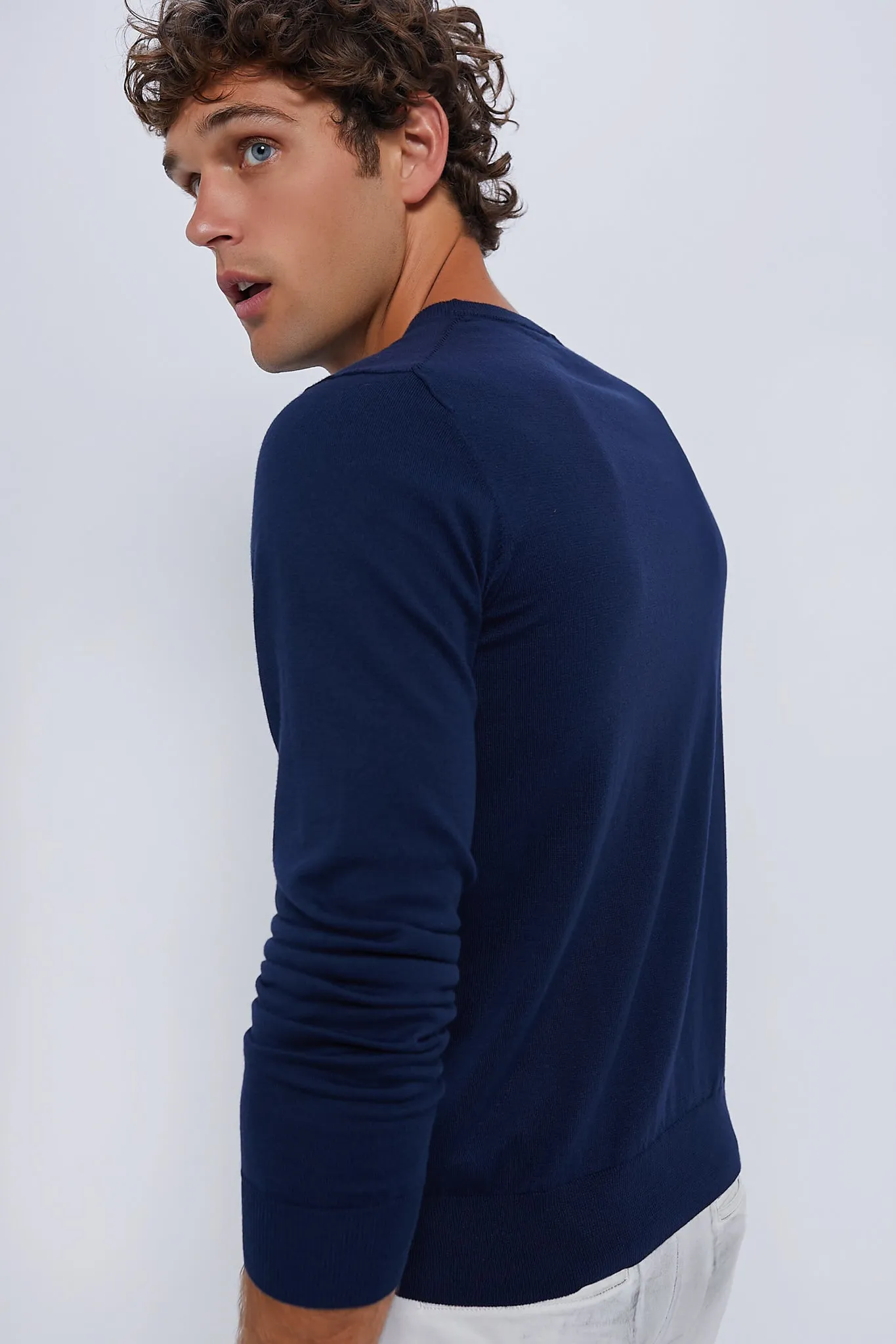 Marine Navy Heather Movement Crewneck Sweater sold by Tuckernuck product image thumbnail 3