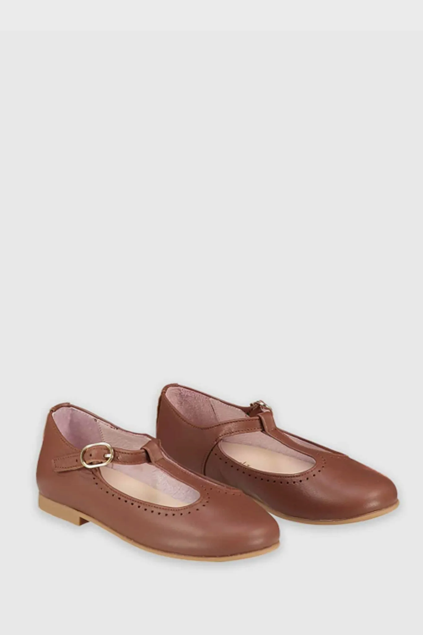 Dark Tan Leather T Bar Shoes sold by Tuckernuck product image thumbnail 3