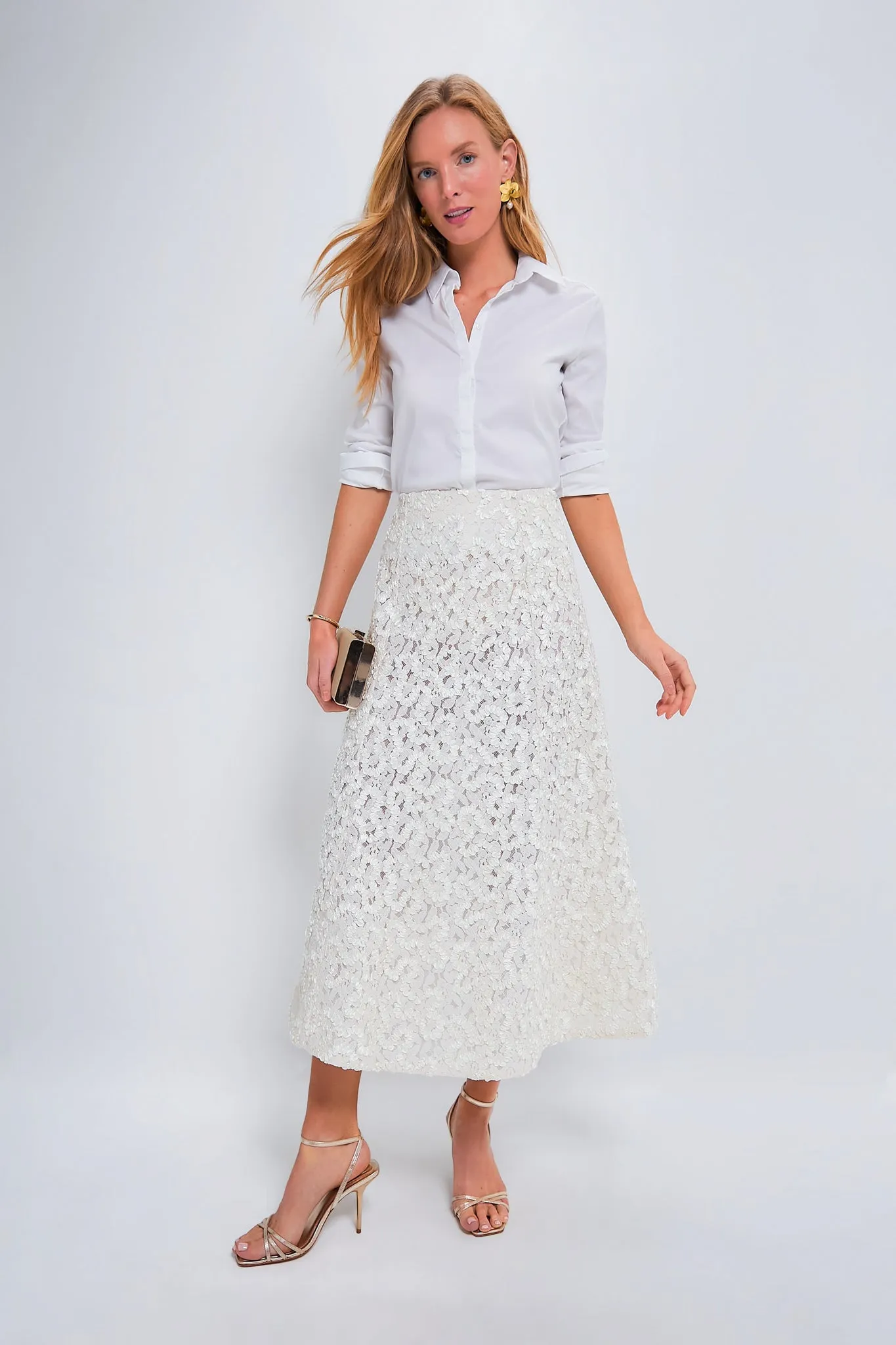 Vintage White Embroidered Skirt sold by Tuckernuck product image thumbnail 2