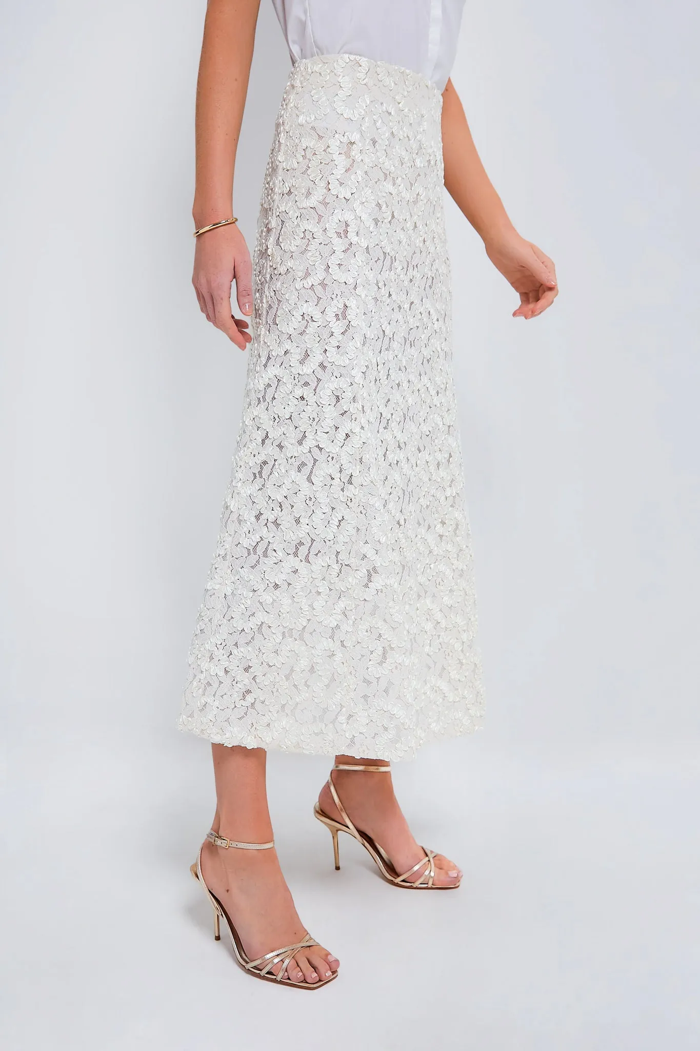 Vintage White Embroidered Skirt sold by Tuckernuck product image thumbnail 3