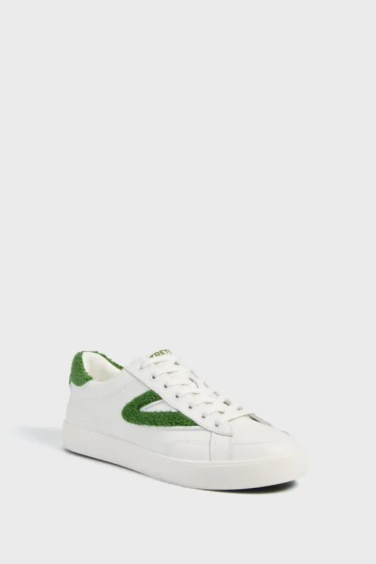 White and Green Mixed Doubles Sneakers made by Tretorn