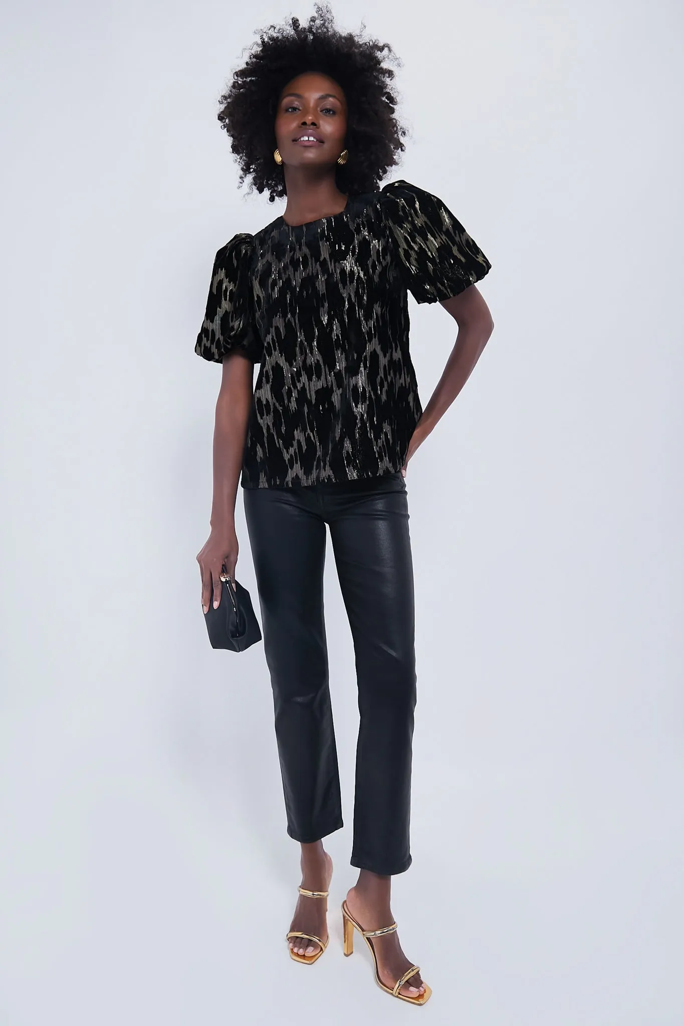 Metallic Velvet Burnout Lyla Blouse sold by Tuckernuck product image thumbnail 2