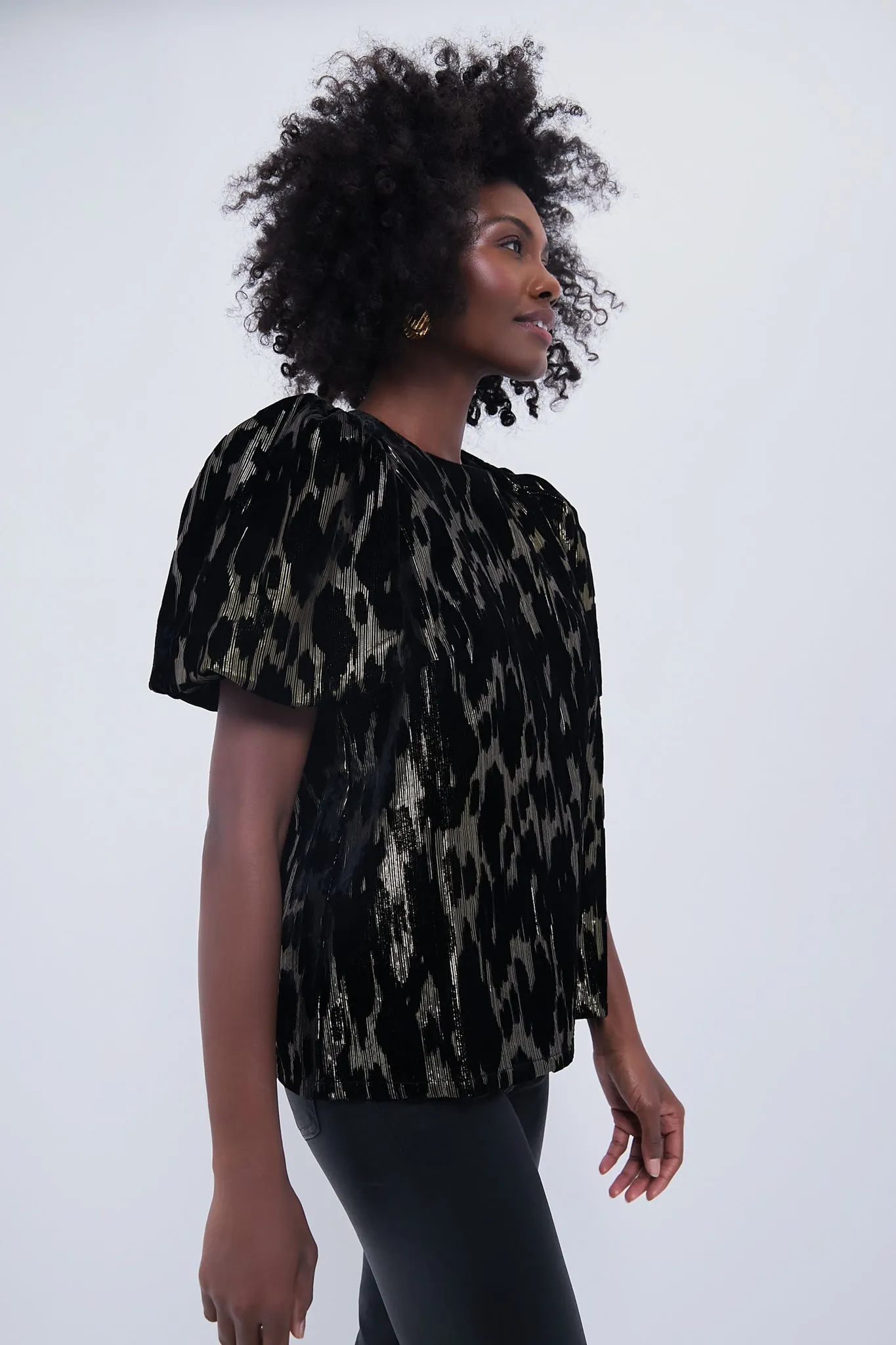 Metallic Velvet Burnout Lyla Blouse sold by Tuckernuck product image thumbnail 3