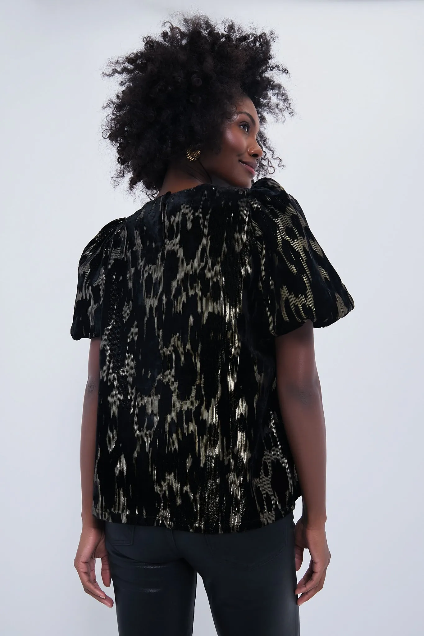 Metallic Velvet Burnout Lyla Blouse sold by Tuckernuck product image thumbnail 4
