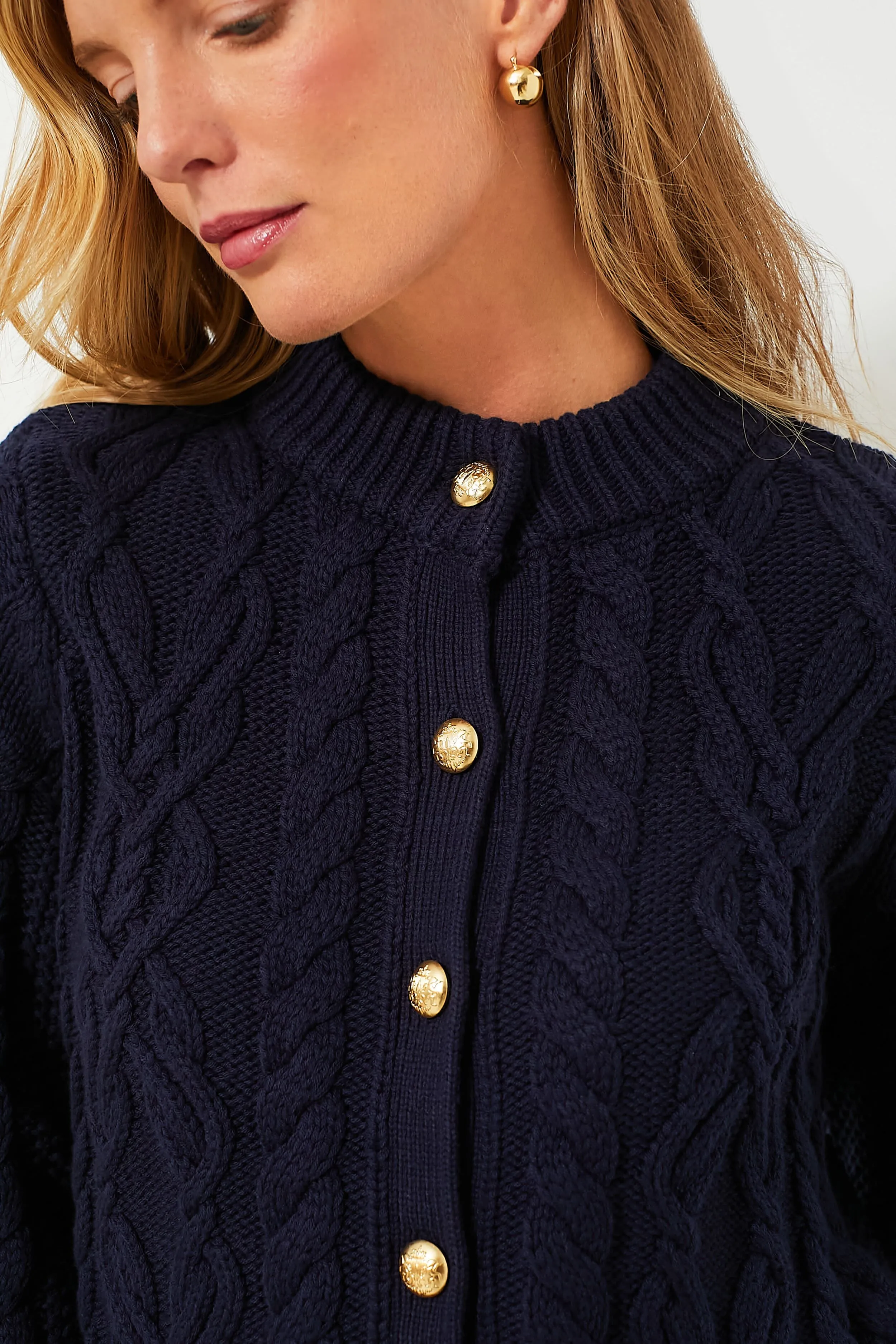 Navy Cotton Colette Cardigan sold by Tuckernuck product image thumbnail 5
