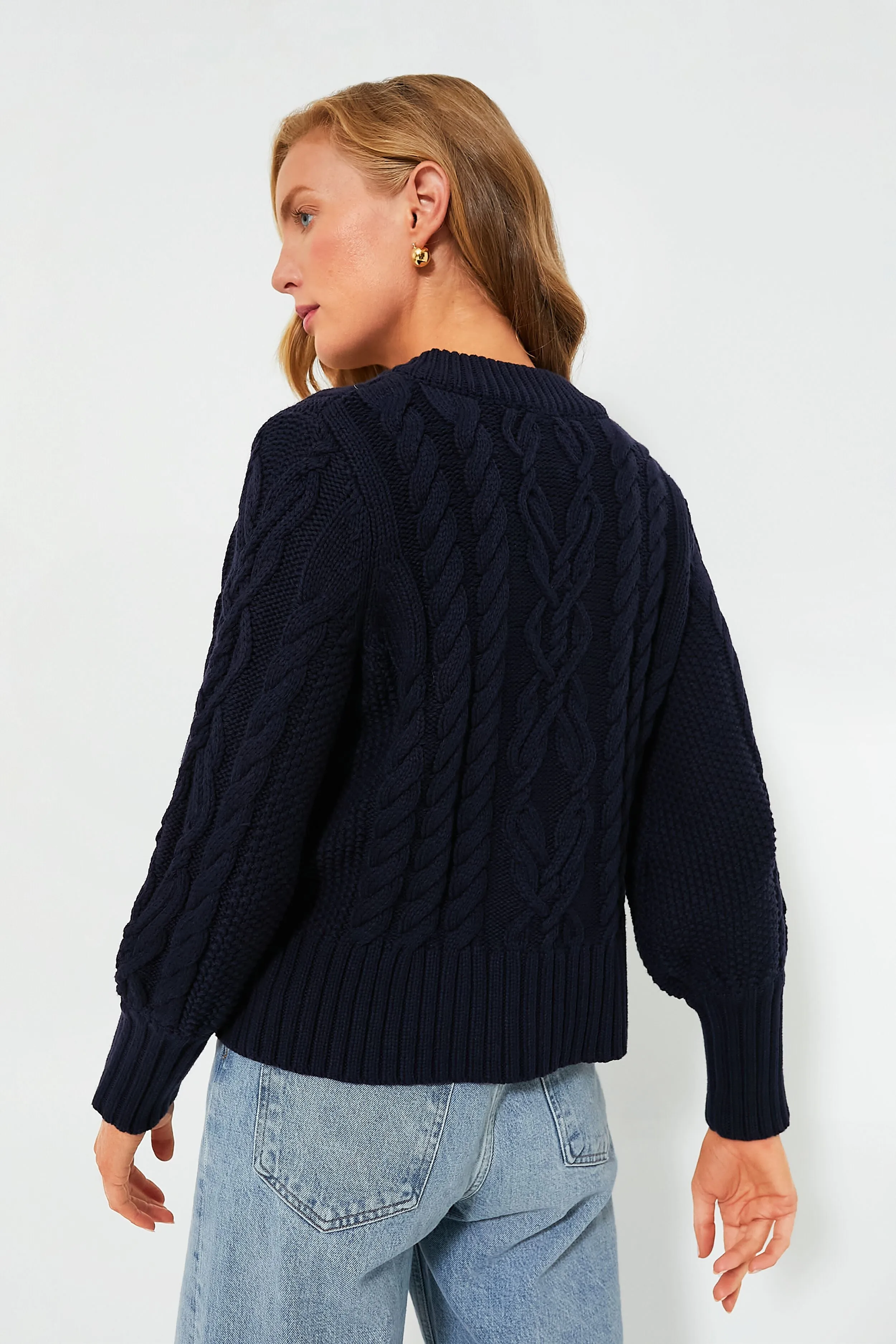Navy Cotton Colette Cardigan sold by Tuckernuck product image thumbnail 4