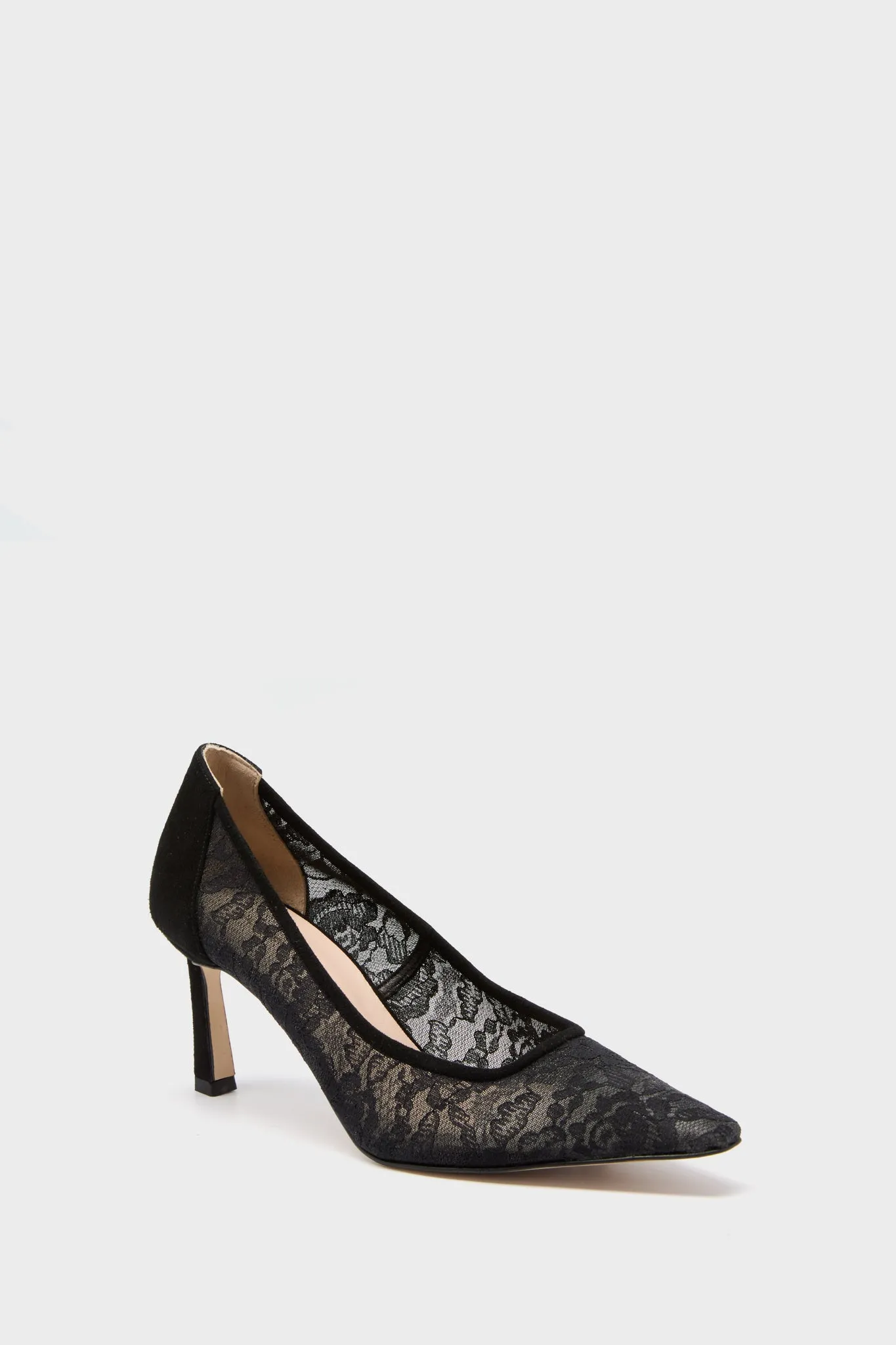 Black Lace Ilana Heels sold by Tuckernuck