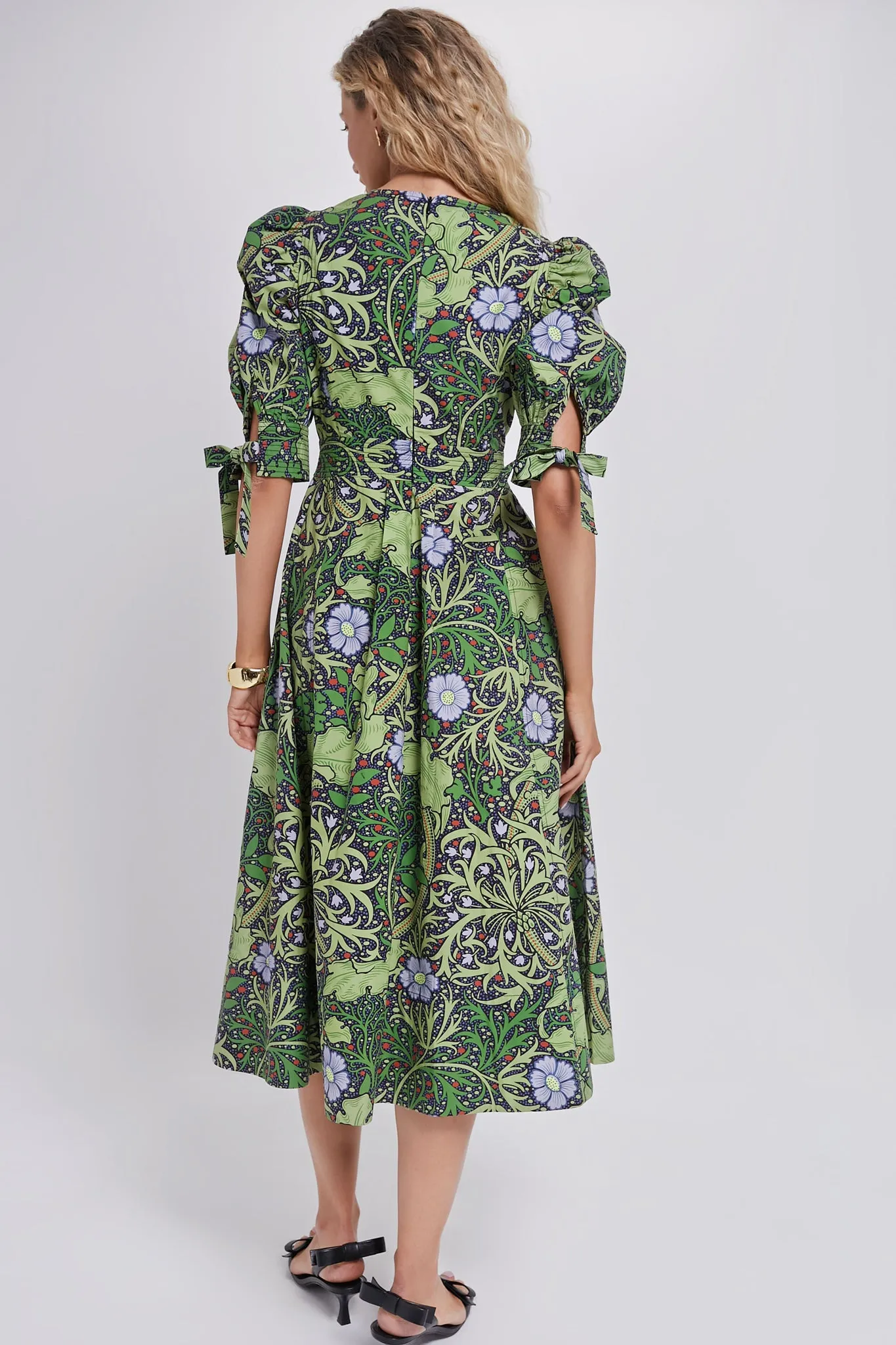 Green Vine Floral Grayson Midi Dress sold by Tuckernuck product image thumbnail 4