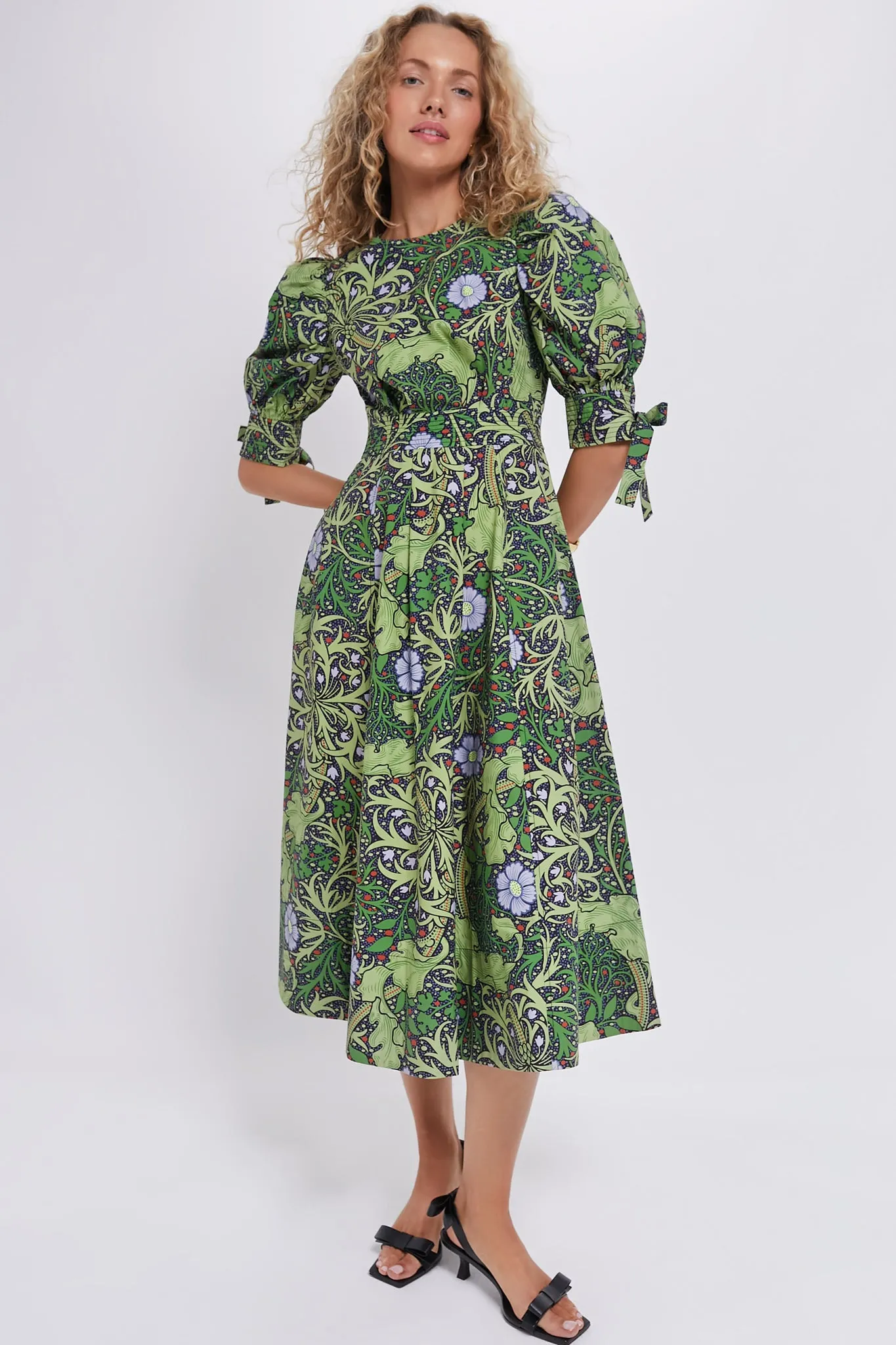 Green Vine Floral Grayson Midi Dress sold by Tuckernuck