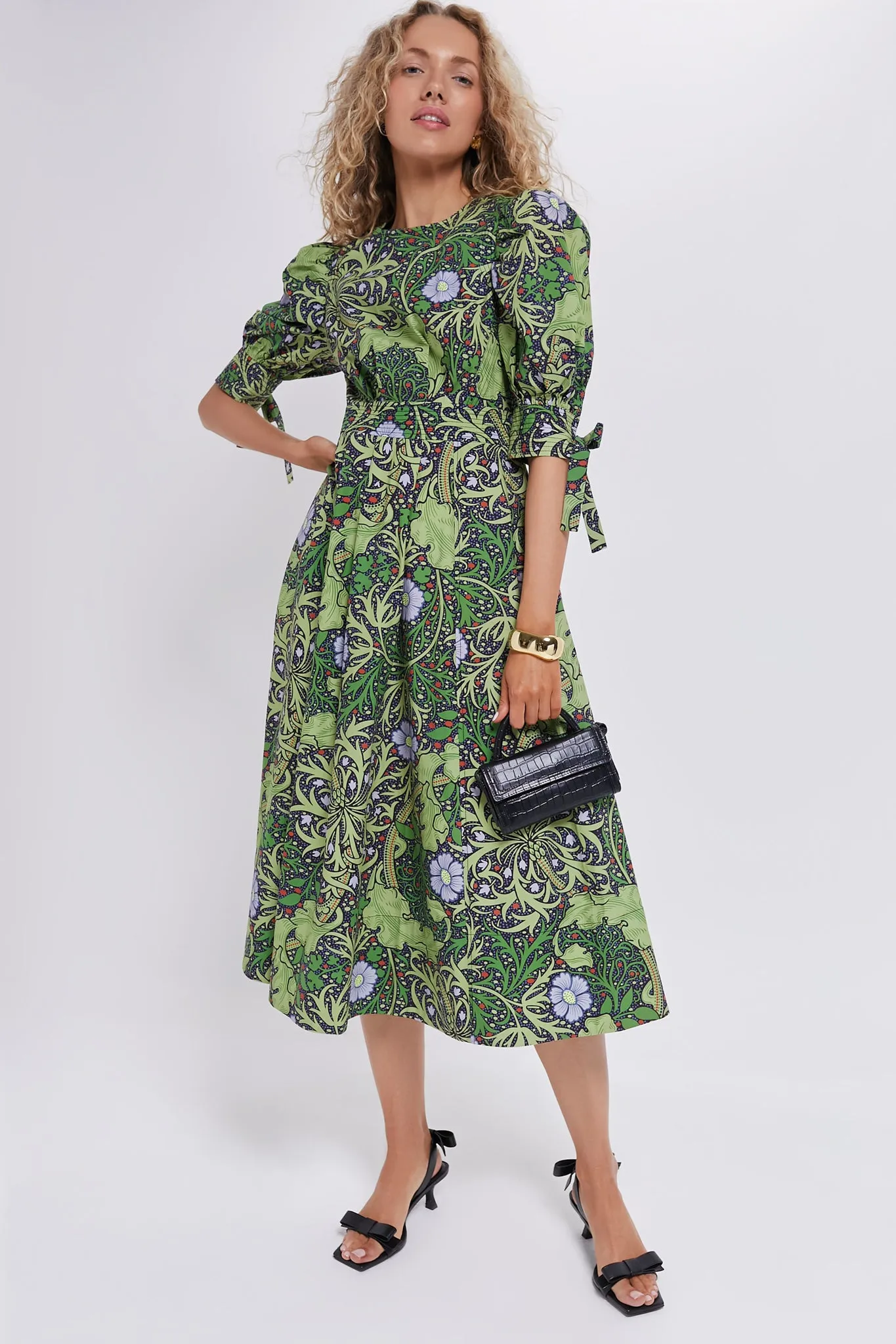 Green Vine Floral Grayson Midi Dress sold by Tuckernuck product image thumbnail 2