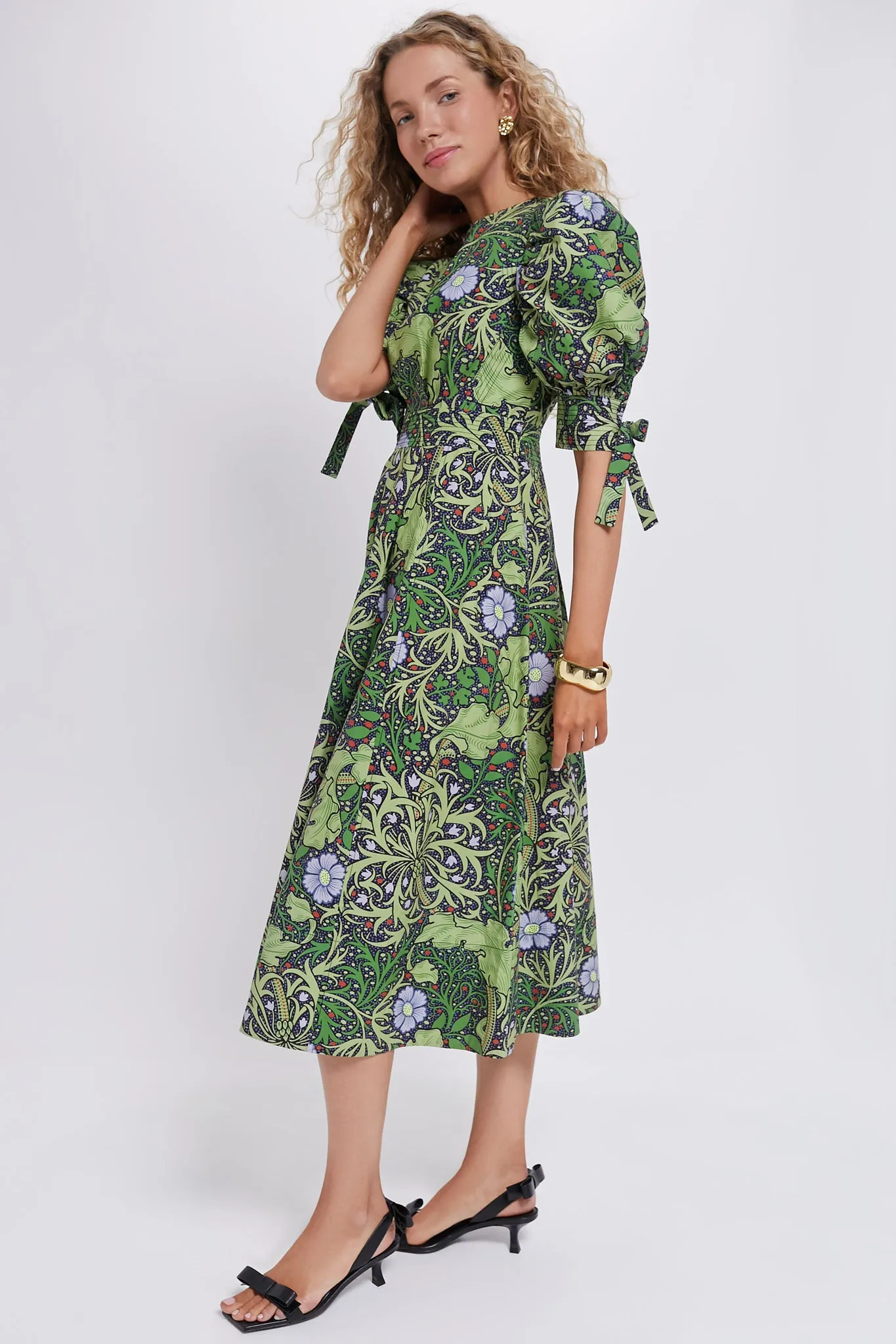 Green Vine Floral Grayson Midi Dress sold by Tuckernuck product image thumbnail 3