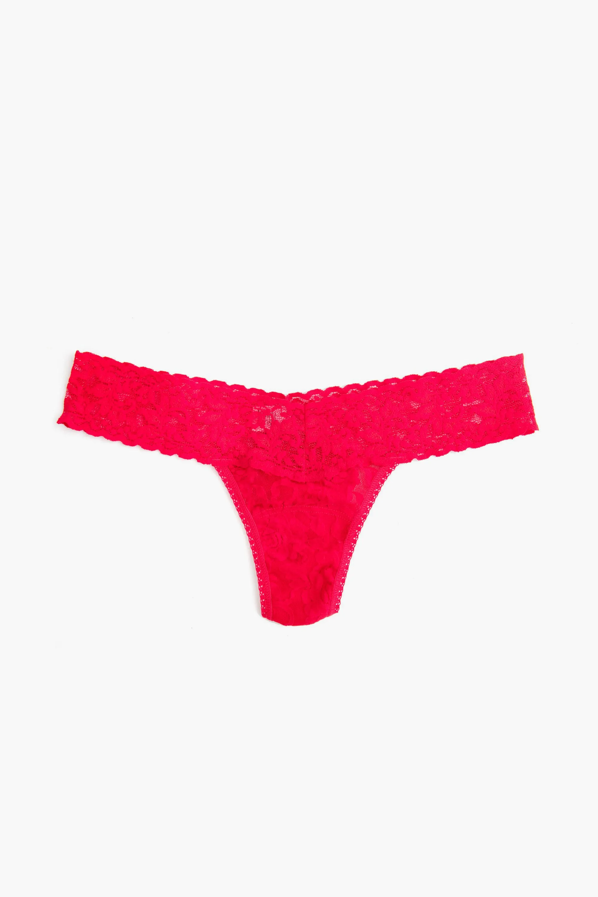 Red Signature Lace Low Rise Thong sold by Tuckernuck
