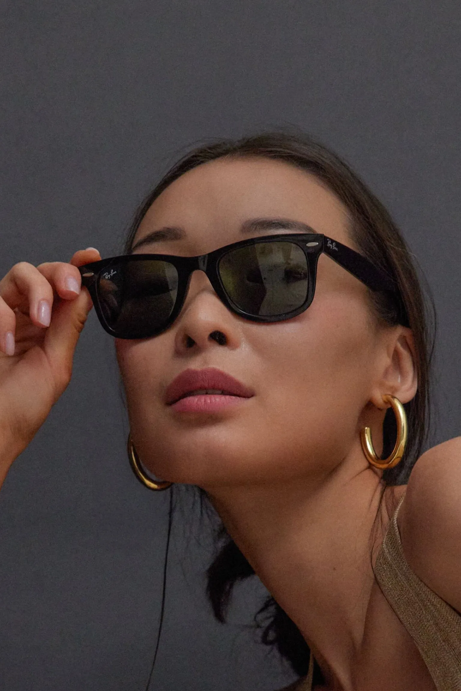 Black Original Wayfarer Classic Low Bridge Sunglasses sold by Tuckernuck product image thumbnail 4