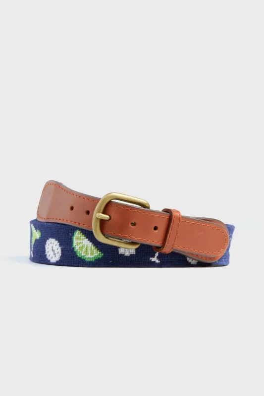 Navy Margaritaville 5 O'Clock Somewhere Belt sold by Tuckernuck