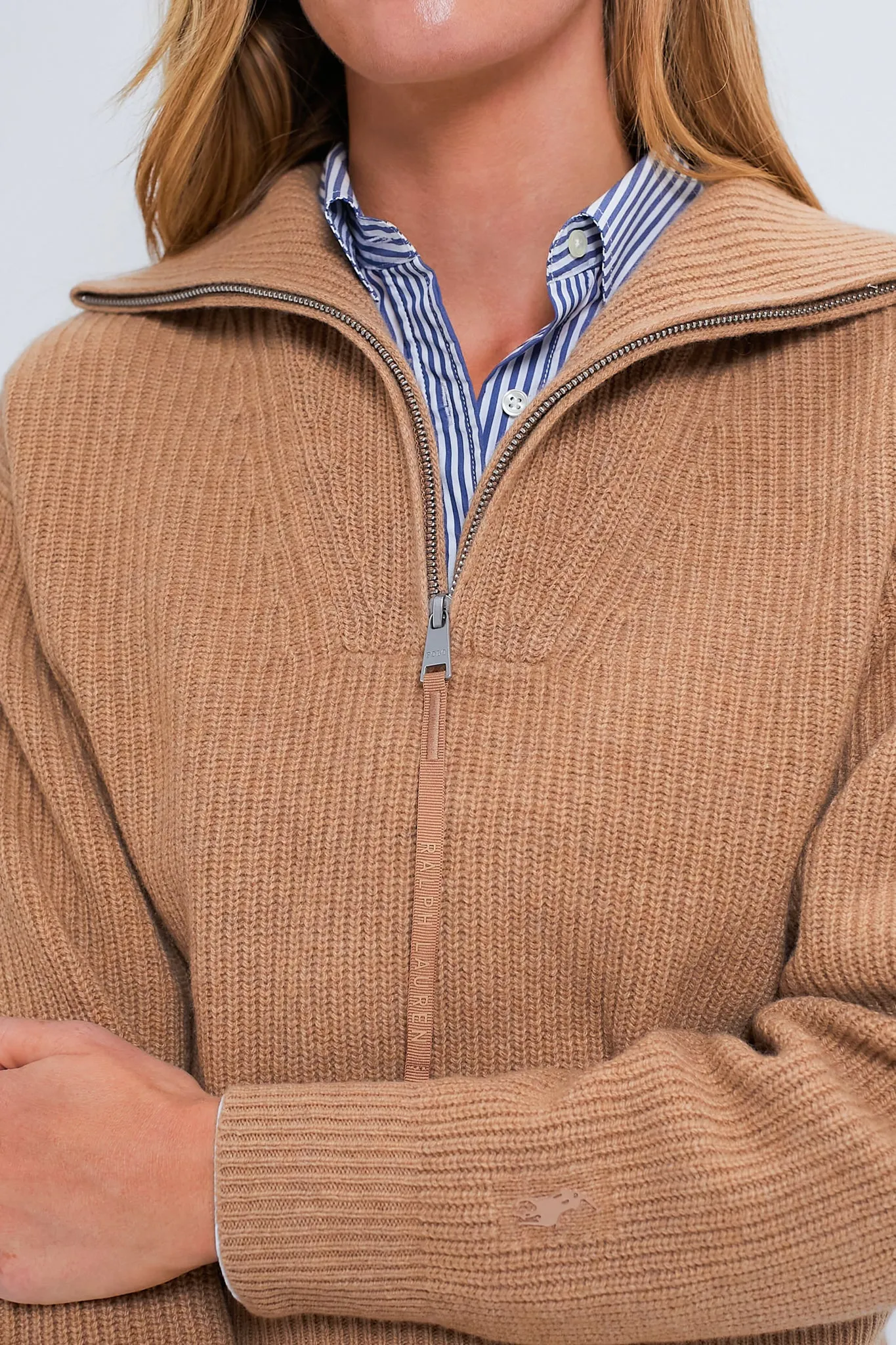 Camel Melange Long Sleeve Cashmere Wool Sweater sold by Tuckernuck product image thumbnail 5