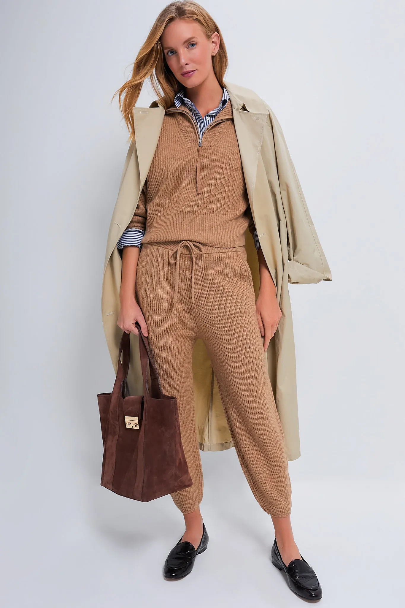 Camel Melange Long Sleeve Cashmere Wool Sweater sold by Tuckernuck product image thumbnail 2