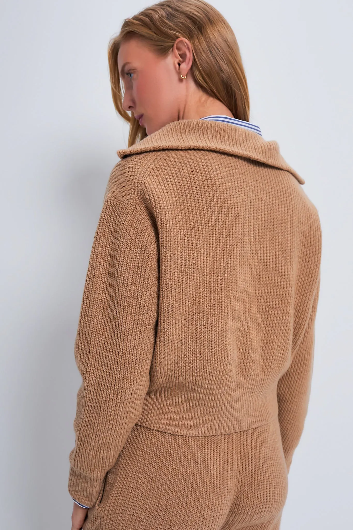 Camel Melange Long Sleeve Cashmere Wool Sweater sold by Tuckernuck product image thumbnail 4