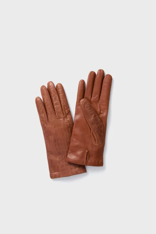 Natural Crocco Shorty Gloves sold by Tuckernuck