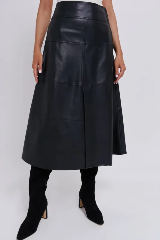 Black Leather Lucille Skirt made by Tuckernuck