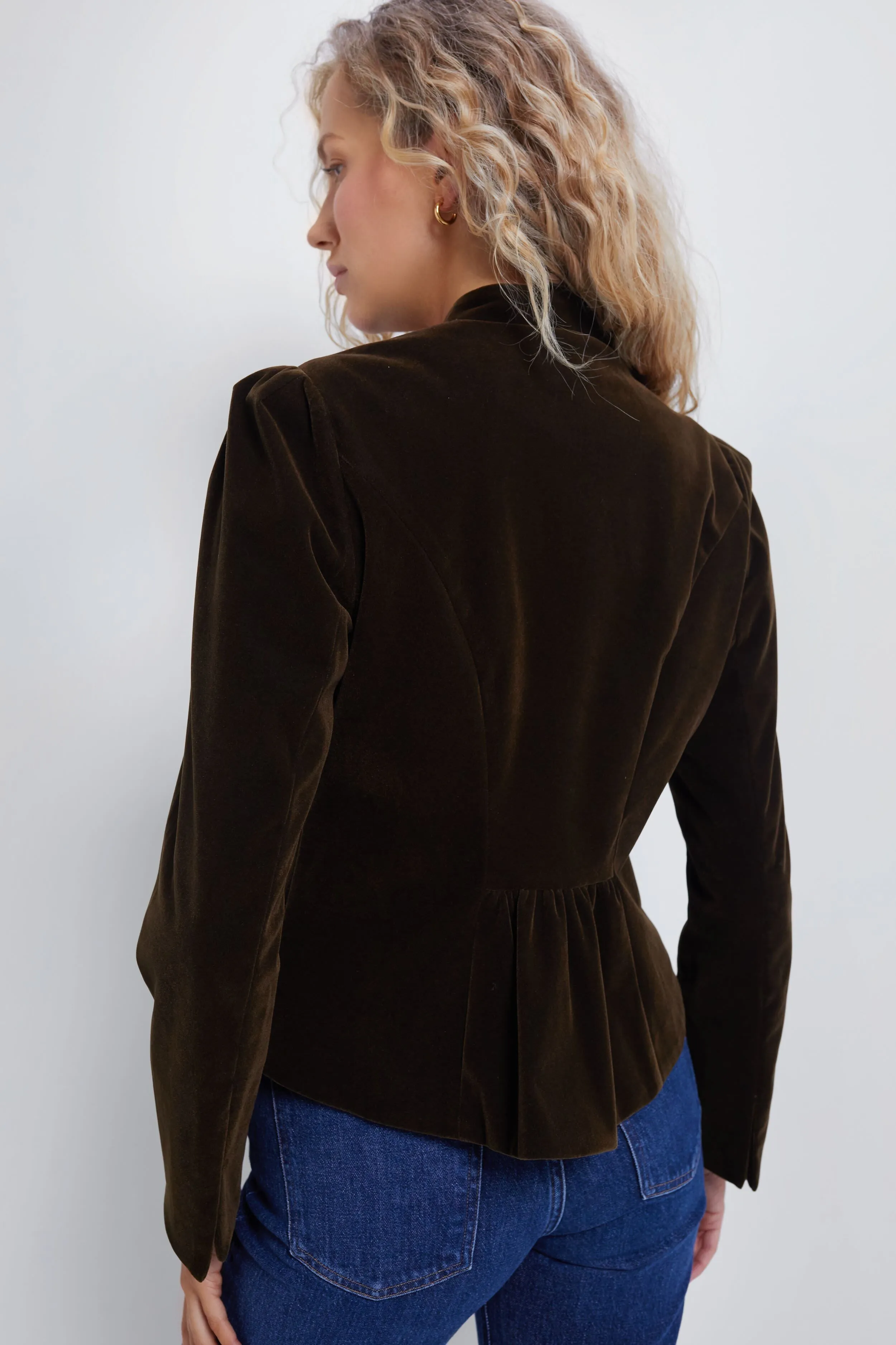 Olive Bark Velvet Whitney Jacket sold by Tuckernuck product image thumbnail 4