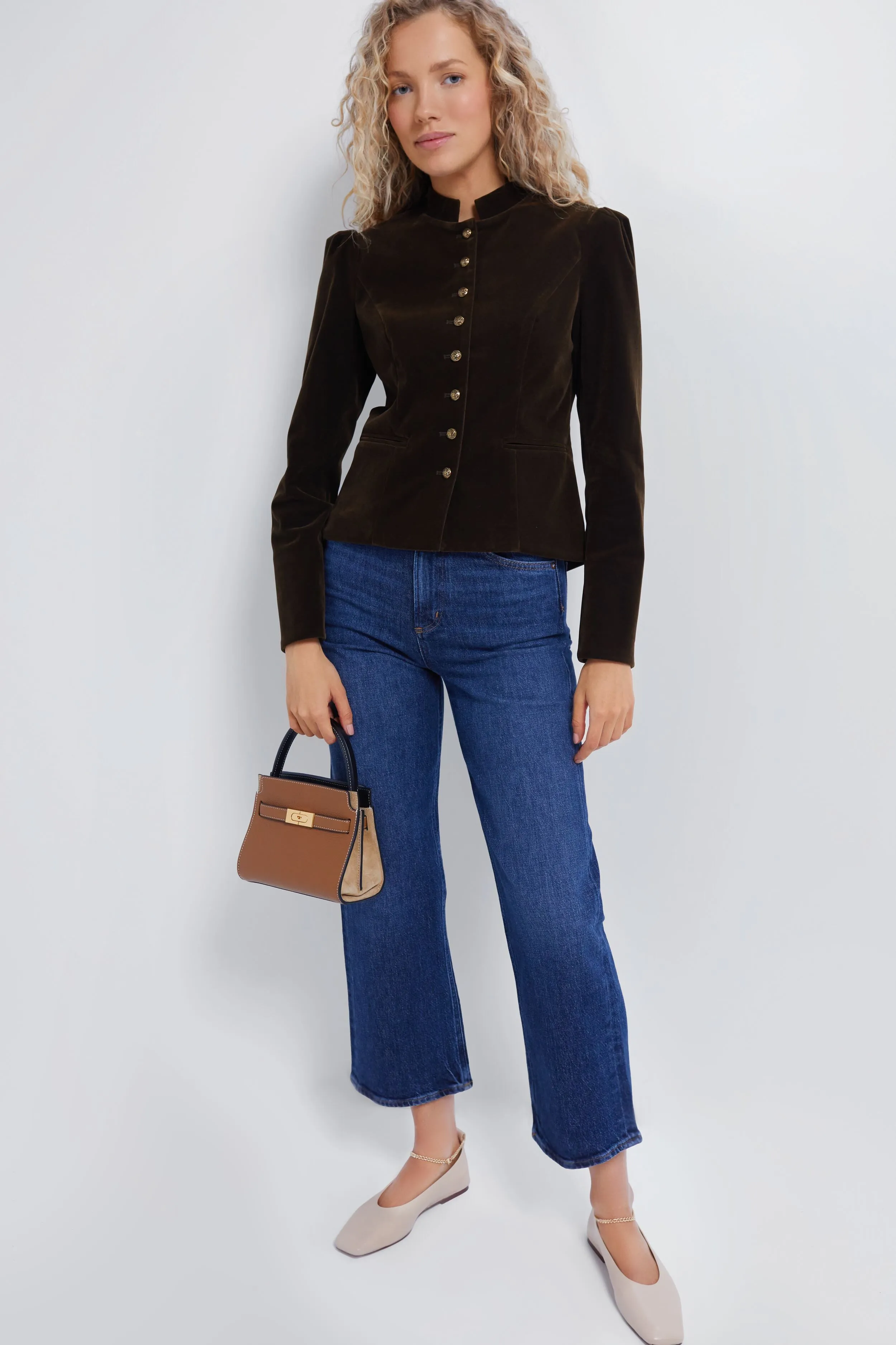 Olive Bark Velvet Whitney Jacket sold by Tuckernuck product image thumbnail 2