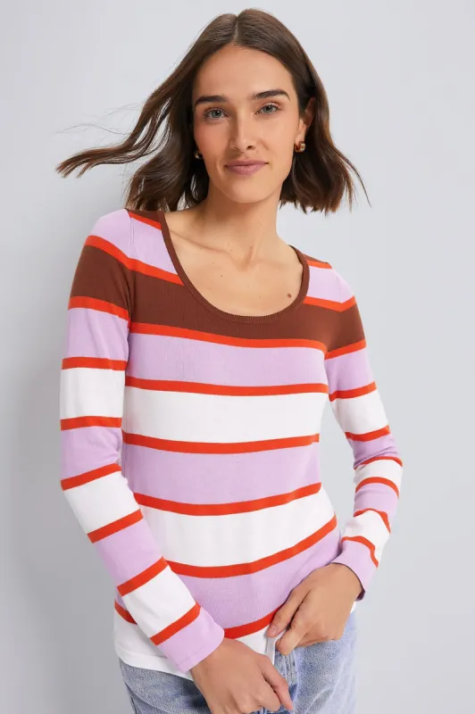 Sepia Amelia Striped Long Sleeve Top sold by Tuckernuck