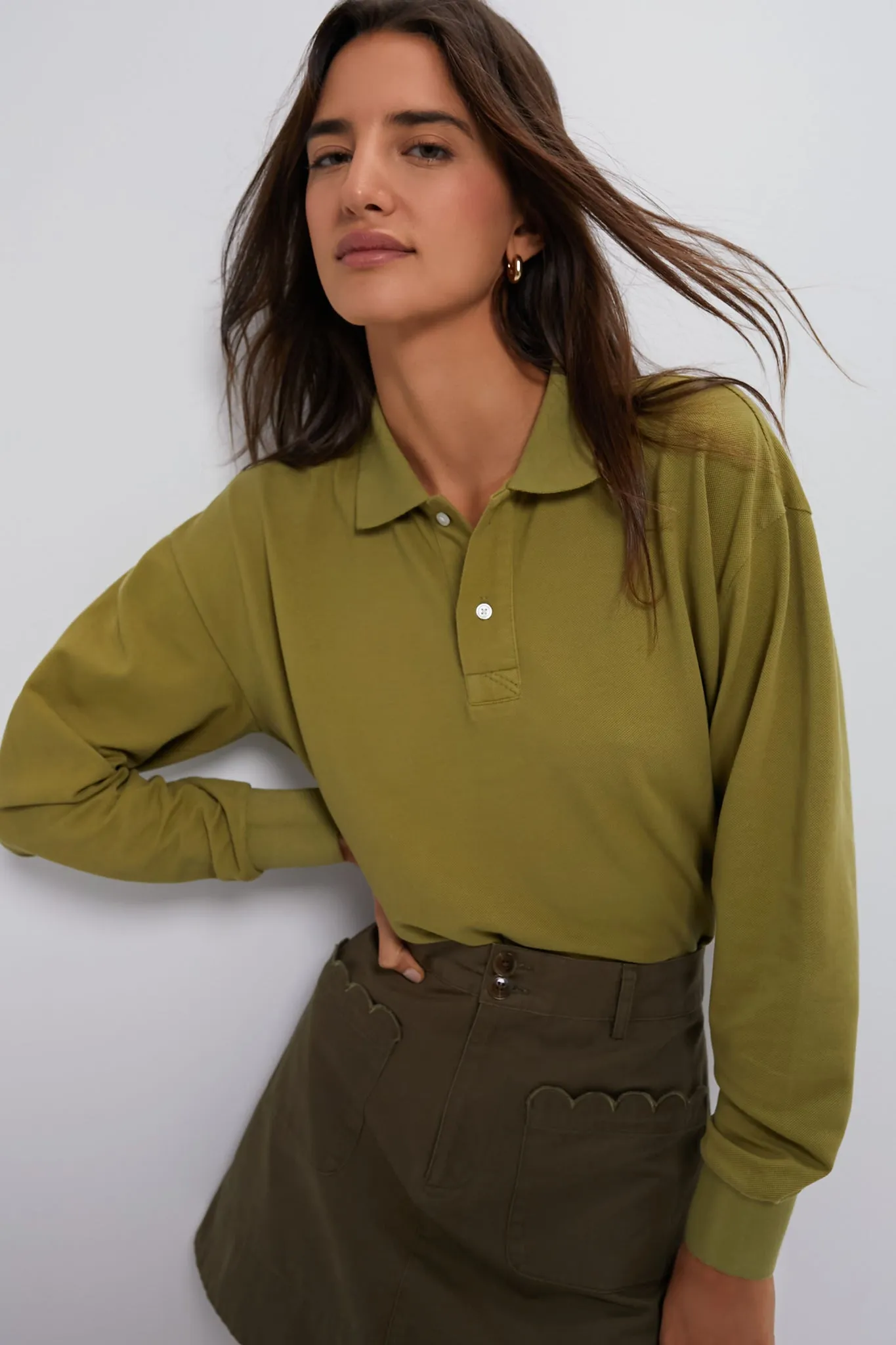 Woodbine Long Sleeve Pique Holmes Boyfriend Polo sold by Tuckernuck product image thumbnail 2