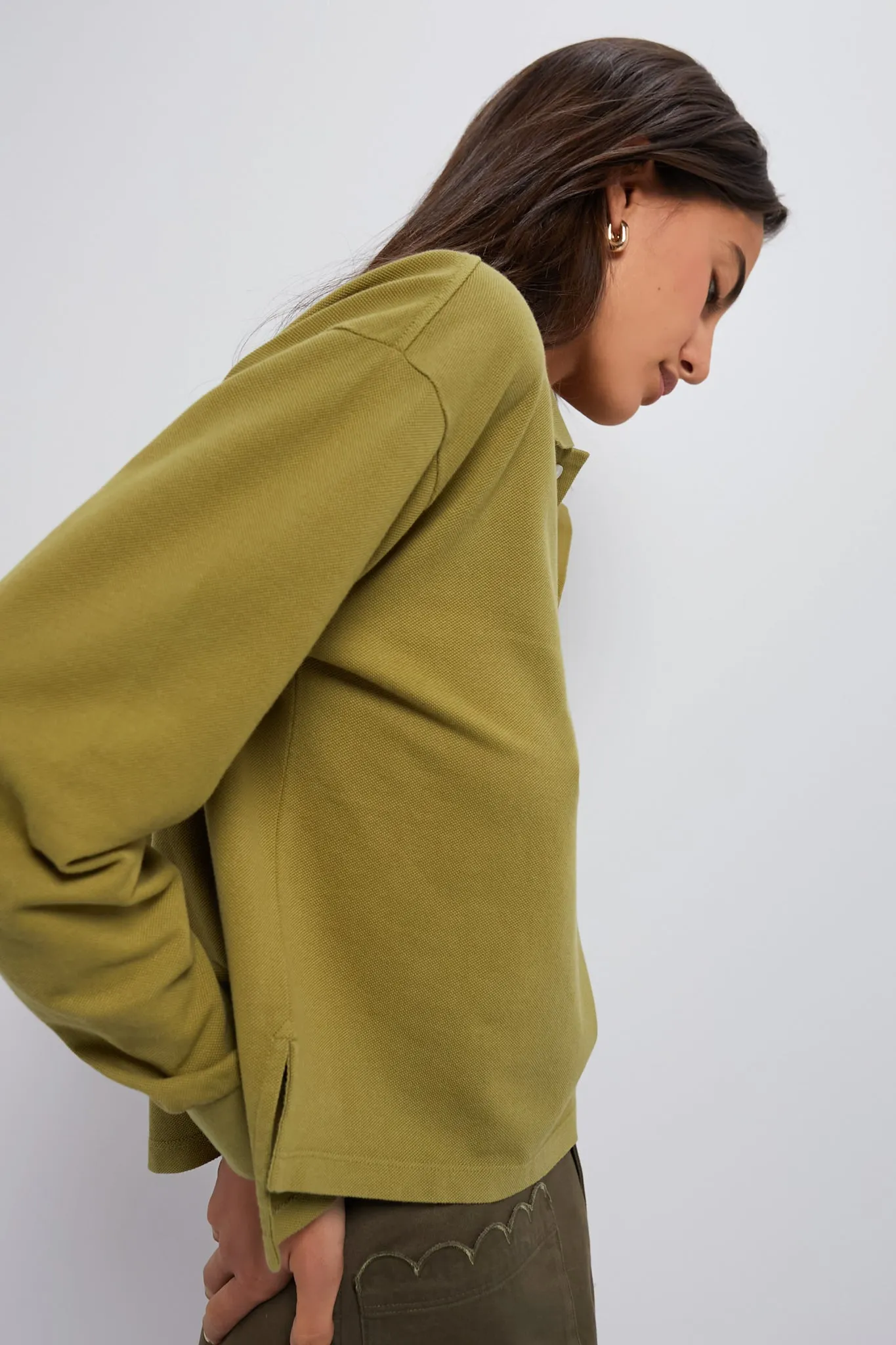 Woodbine Long Sleeve Pique Holmes Boyfriend Polo sold by Tuckernuck product image thumbnail 3