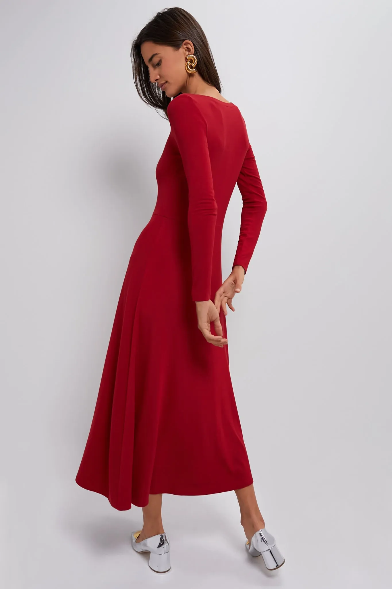 Red Long Sleeve Sara Maxi Dress sold by Tuckernuck product image thumbnail 4