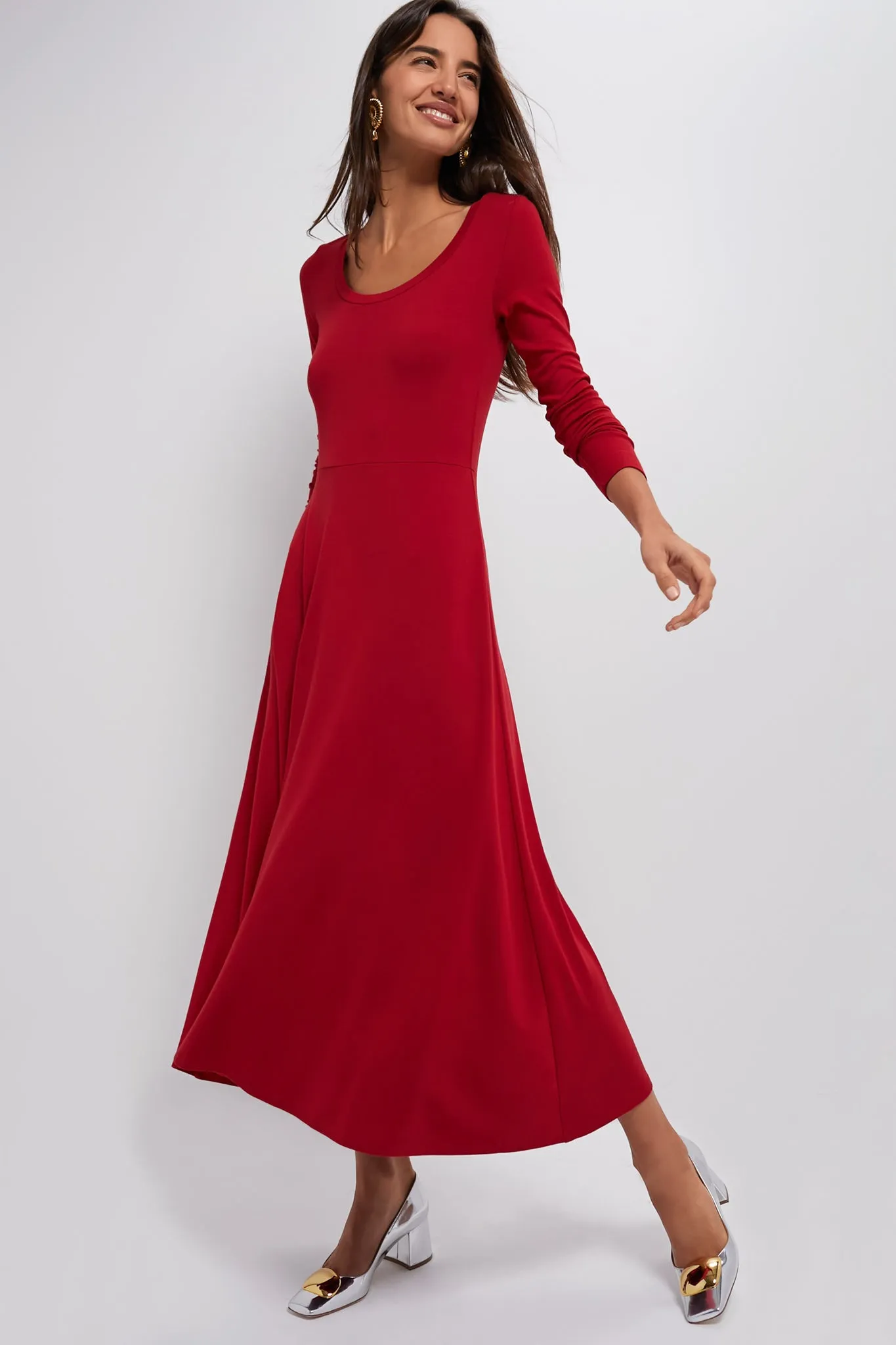 Red Long Sleeve Sara Maxi Dress sold by Tuckernuck product image thumbnail 2