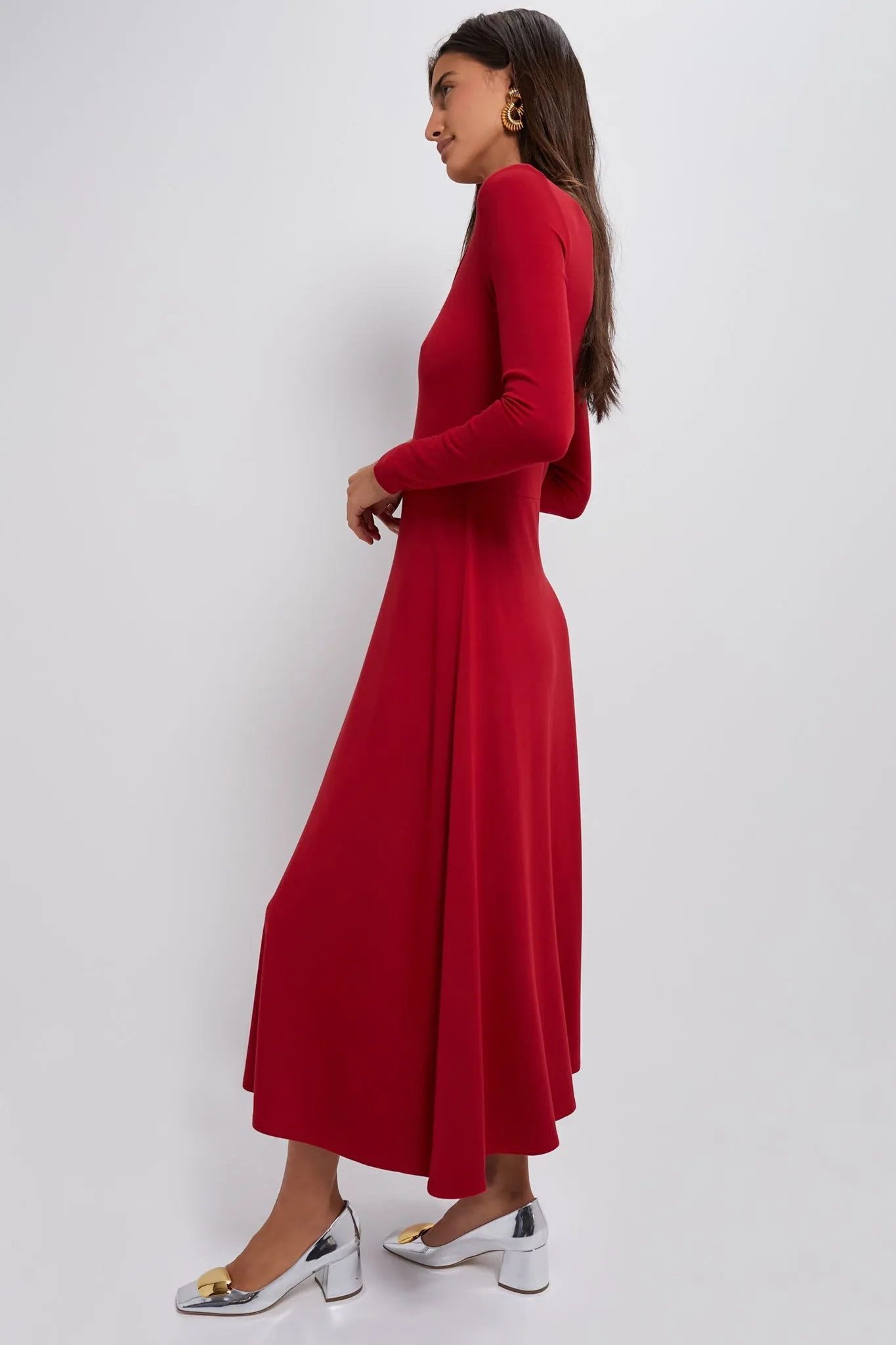 Red Long Sleeve Sara Maxi Dress sold by Tuckernuck product image thumbnail 3