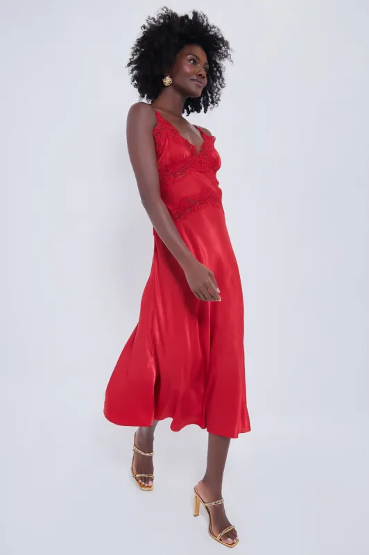 Red Frankie Midi Dress sold by Tuckernuck